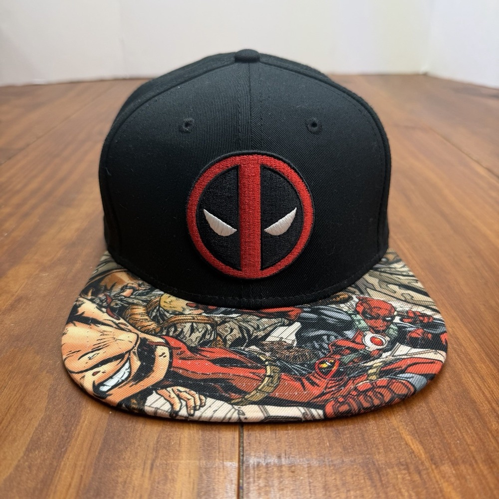 Bioworld Marvel Deadpool Adult Size Comic Bill Brim Snapback Hat Cap